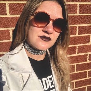 AJ Morgan Vintage Style Brown Circular Sunglases